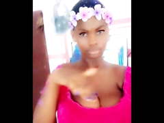 African Model Show Huge Tits