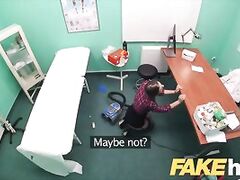 Fake Hospital Cute pigtailed cleaner sucks and fucks cock