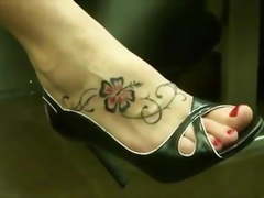 Tattoo sexy foot and long legs