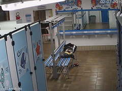 Changing room in the pool