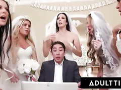 ADULT TIME - Big Titty MILF Brides Discipline Big Dick Wedding Planner With INSANE REVERSE GANGBANG!