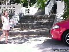 Careless Driver Screws Russian Teen Monica A
