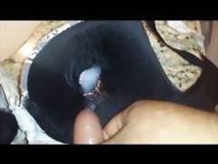 cumshot on my mom's bra innercups