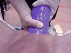 Nurse forces a big cock inside of his tight ass