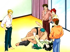 Housewife hentai brutally gangbanged by bandits