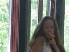 Smoking And Dancing Real Sexy In Front Of The Mirror