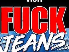 Clothed Brunette Gets Surprise Hardcore Anal Creampie