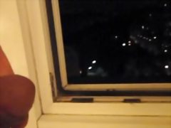 Me pissing from windows down on street and walkways