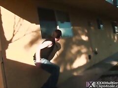 Blonde k. and face fucked by man