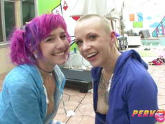 PervCity Alt Girls show Mike Adriano how kinky they are