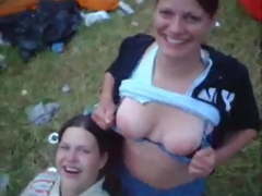 Swedish music festival tit flasher