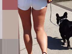 White jeans hotpants german girl hot