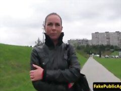 Pulled amateur gets her pussy cum drenched