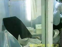 Gyno exam girl in gynocabinet.