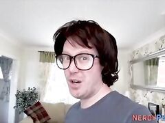 Leeds nerd sperms milf’s mouth after sucking