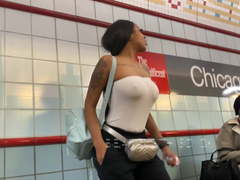 NO BRA TITTY SITTING UP BEAUTIFULLY