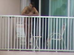Hotel neighbour balcony guy