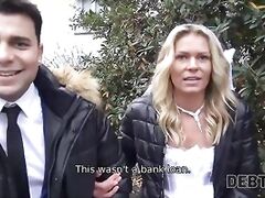 DEBT4k. Debt collector fucks the bride in a white dress