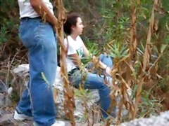 Spying on couple having a quicky