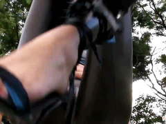 Sexy Ass and Camel toe - Smoking Outdoors